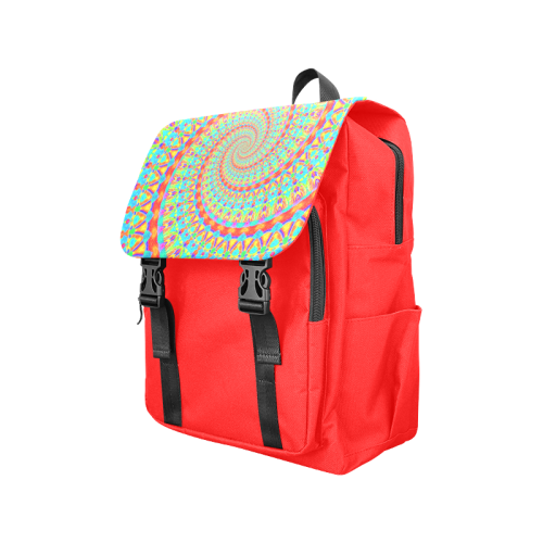 FLOWER POWER SPIRAL multicolored Casual Shoulders Backpack (Model 1623)