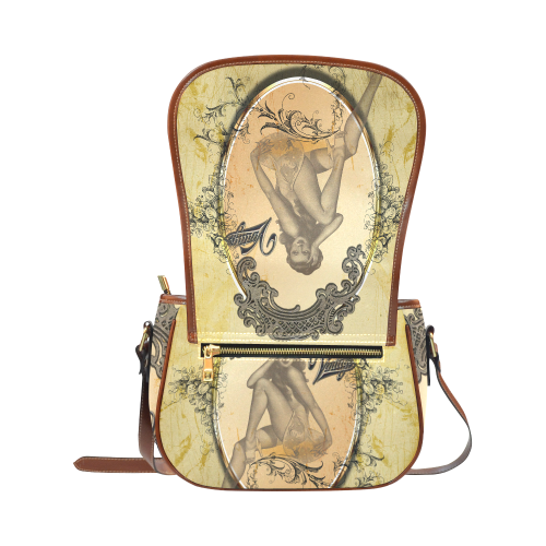 Vintage, wonderful pin up girl Saddle Bag/Large (Model 1649)