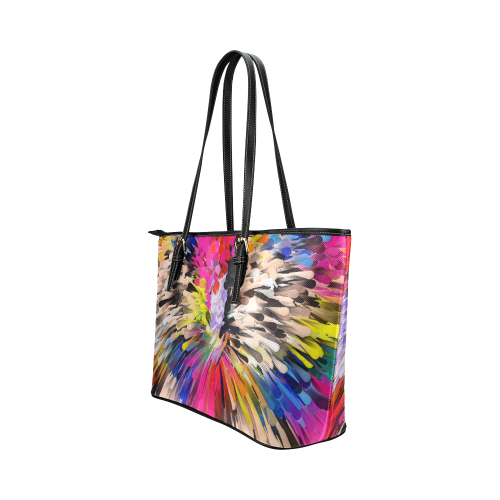 Art of Colors by ArtDream Leather Tote Bag/Large (Model 1651)