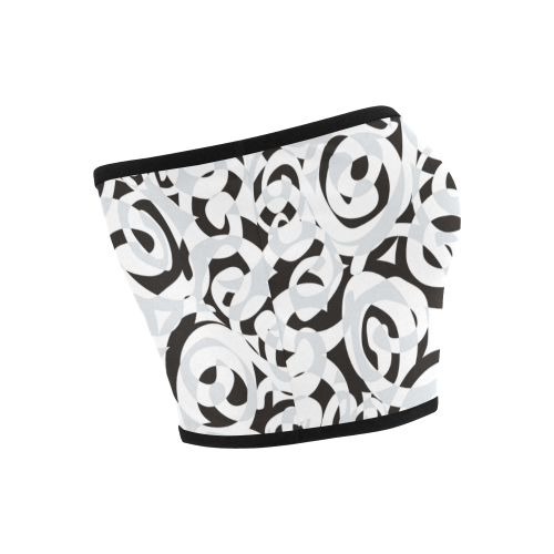 Black White Grey SPIRALS pattern ART Bandeau Top