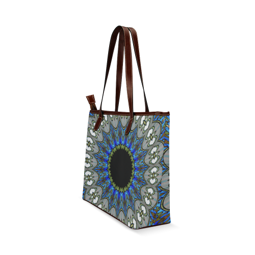 Stained Glass Kaleidoscope Mandala Abstract 7 Shoulder Tote Bag (Model 1646)