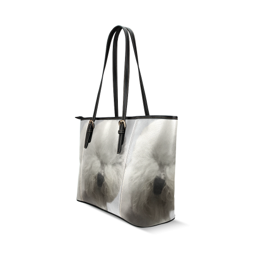 Fluff n Stuff-smoke Leather Tote Bag/Large (Model 1640)