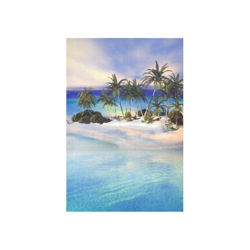Wonderful view over the sea in the sunset Cotton Linen Wall Tapestry 40"x 60"