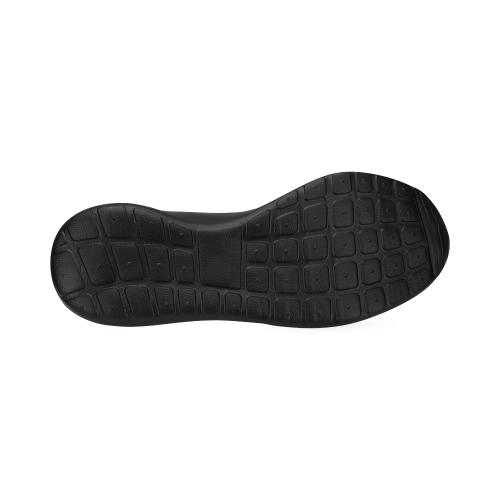 Black White Grey SPIRALS pattern ART Men’s Running Shoes (Model 020)