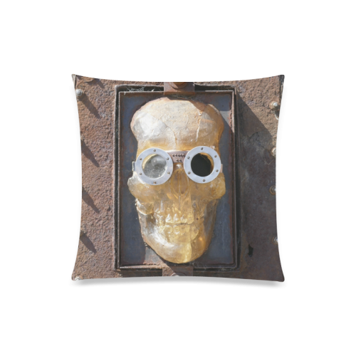 skull cut Custom Zippered Pillow Case 20"x20"(Twin Sides)