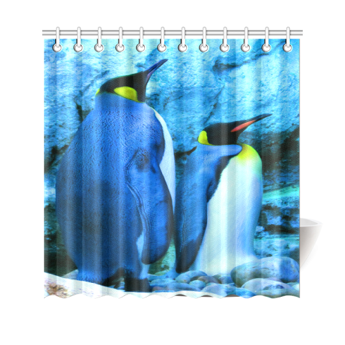 King Penguin Couple Shower Curtain 69"x70"