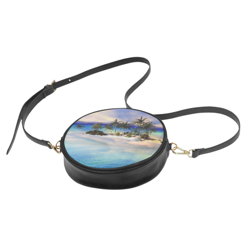 Wonderful view over the sea in the sunset Round Sling Bag (Model 1647)