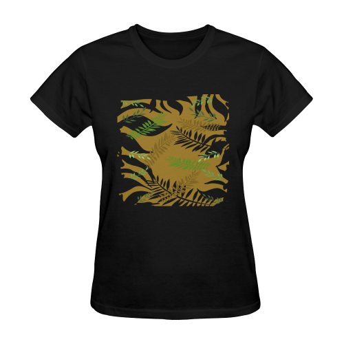 Dark Sultry Leaves Sunny Women's T-shirt (Model T05)