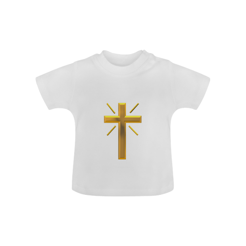 Christian Symbols Golden Resurrection Cross Baby Classic T-Shirt (Model T30)