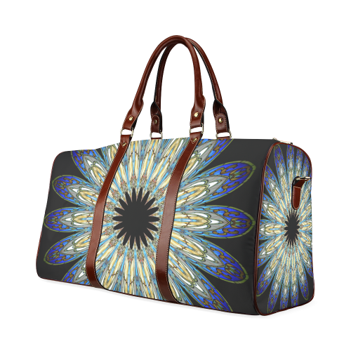 Stained Glass Kaleidoscope Mandala Abstract 8 Waterproof Travel Bag/Large (Model 1639)