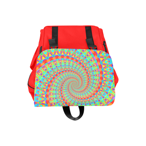 FLOWER POWER SPIRAL multicolored Casual Shoulders Backpack (Model 1623)