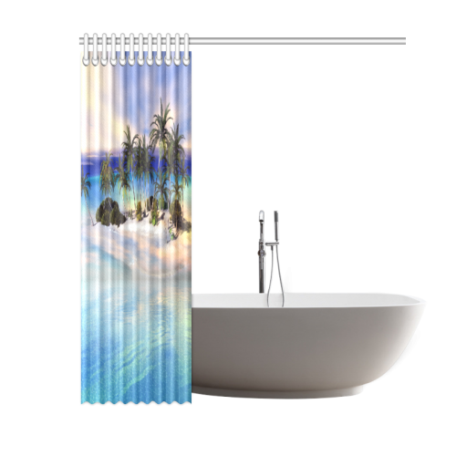 Wonderful view over the sea in the sunset Shower Curtain 60"x72"