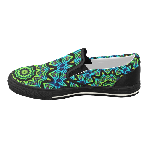 Tribal Mandala Women's Slip-on Canvas Shoes (Model 019)