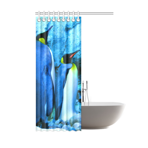 King Penguin Couple Shower Curtain 48"x72"