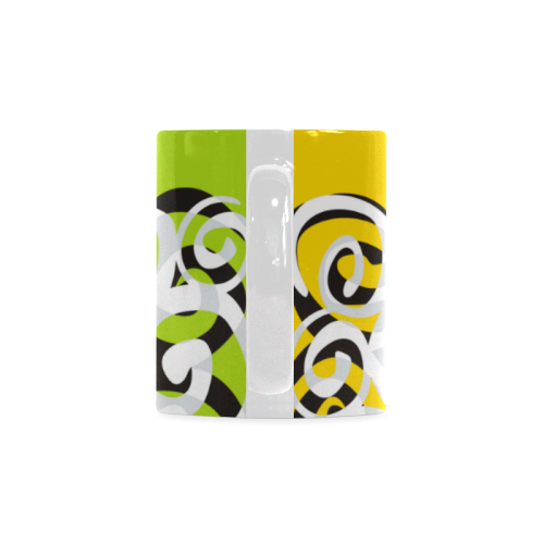 Only two Colors: Sun Yellow - Spring Green + SPIRALS White Mug(11OZ)