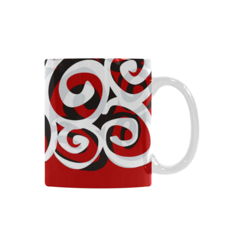 Only two Colors - blue & red + SPIRALS White Mug(11OZ)