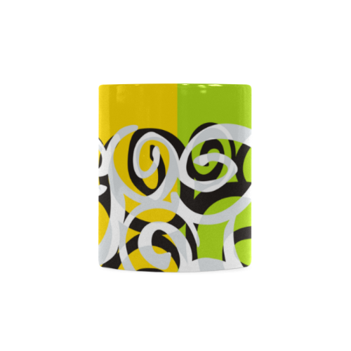 Only two Colors: Sun Yellow - Spring Green + SPIRALS White Mug(11OZ)