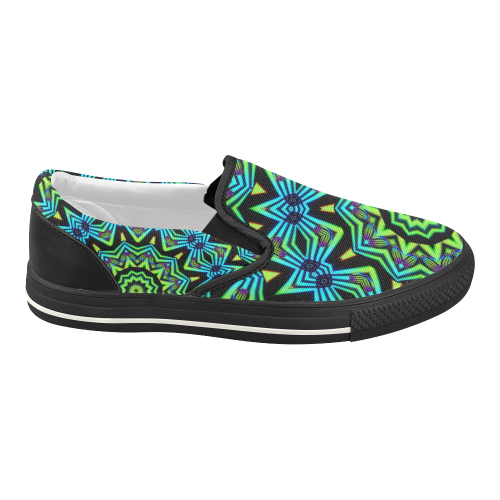 Tribal Mandala Women's Slip-on Canvas Shoes (Model 019)