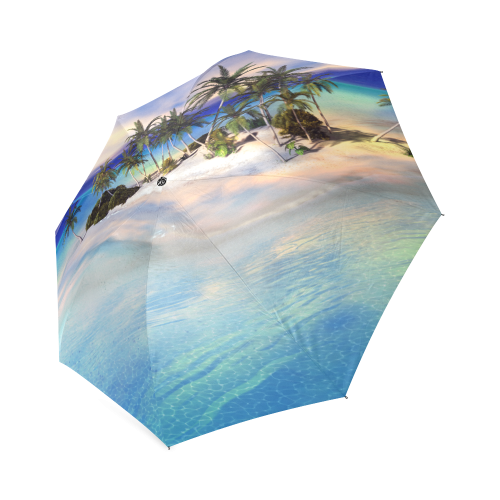 Wonderful view over the sea in the sunset Foldable Umbrella (Model U01)