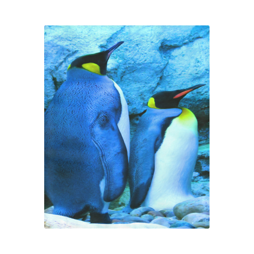 King Penguin Couple Duvet Cover 86"x70" ( All-over-print)