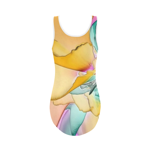 Wild Flowers by Artdream Vest One Piece Swimsuit (Model S04)