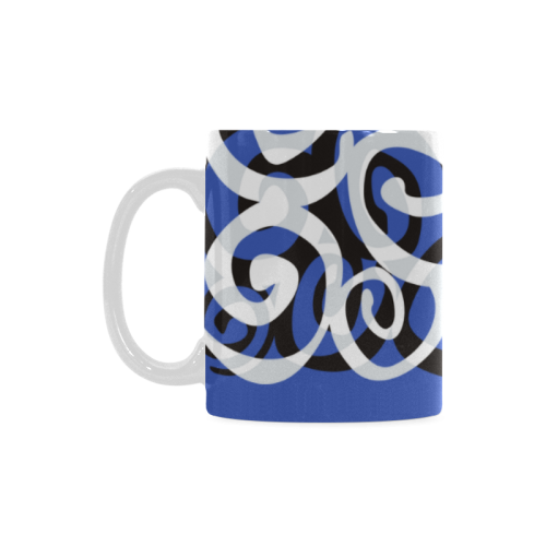 Only two Colors - blue & red + SPIRALS White Mug(11OZ)