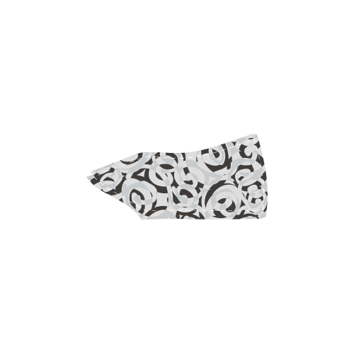 Black White Grey SPIRALS pattern ART Women's Slip-on Canvas Shoes (Model 019)