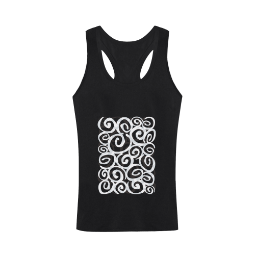 Black White Grey SPIRALS pattern ART