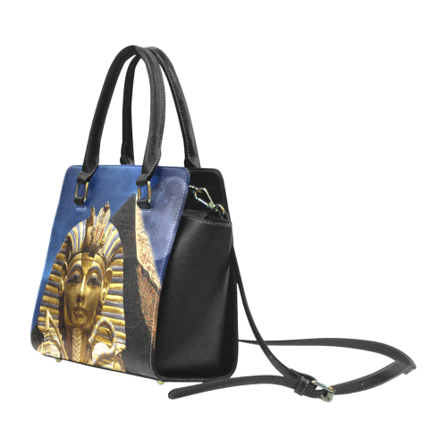 King Tut and Pyramid Rivet Shoulder Handbag (Model 1645)