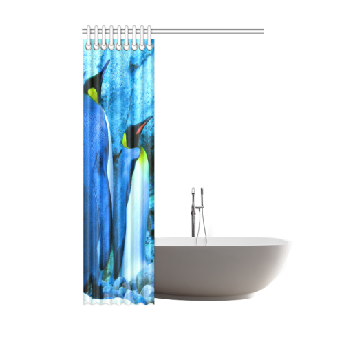 King Penguin Couple Shower Curtain 48"x72"