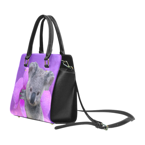 Koala and Orchid Classic Shoulder Handbag (Model 1653)