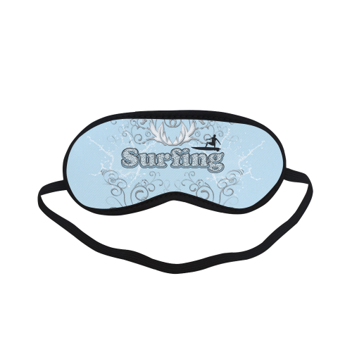 Surfboarder with decorative floral elements Sleeping Mask