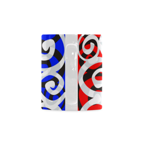 Only two Colors: Fire Red - Royal Blue + SPIRALS White Mug(11OZ)