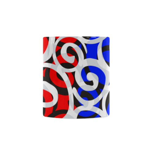 Only two Colors: Fire Red - Royal Blue + SPIRALS White Mug(11OZ)