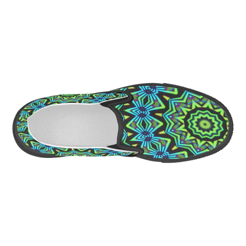 Tribal Mandala Women's Slip-on Canvas Shoes (Model 019)