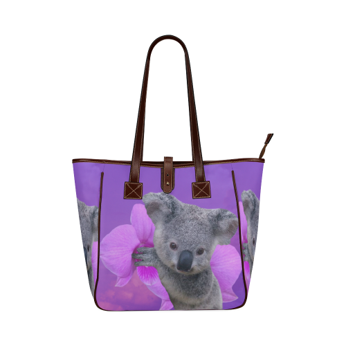 Koala and Orchid Classic Tote Bag (Model 1644)