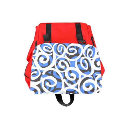 Black White Grey SPIRALS pattern ART Casual Shoulders Backpack (Model 1623)