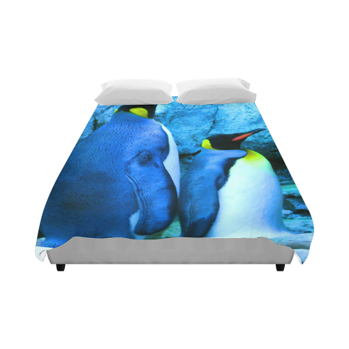 King Penguin Couple Duvet Cover 86"x70" ( All-over-print)