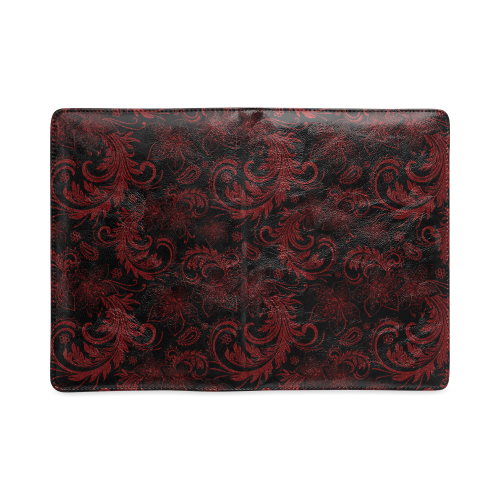 Elegant vintage flourish damasks in black and red