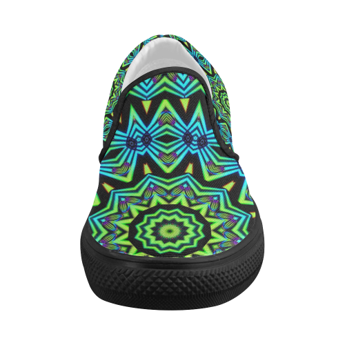 Tribal Mandala Women's Slip-on Canvas Shoes (Model 019)