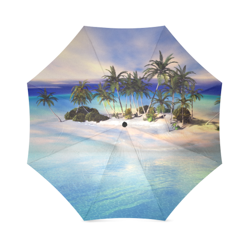 Wonderful view over the sea in the sunset Foldable Umbrella (Model U01)