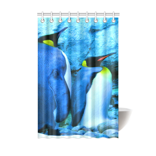 King Penguin Couple Shower Curtain 48"x72"