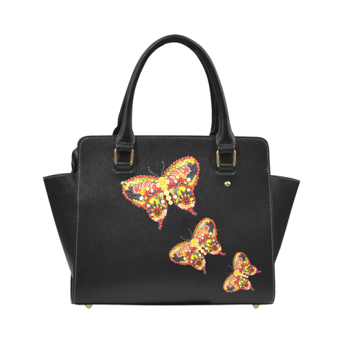 Dancing Butterflies Veggieart Vegan Classic Shoulder Handbag (Model 1653)