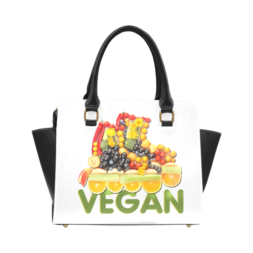 VEGAN FIT and have FUN Fruits Vegetables Classic Shoulder Handbag (Model 1653)