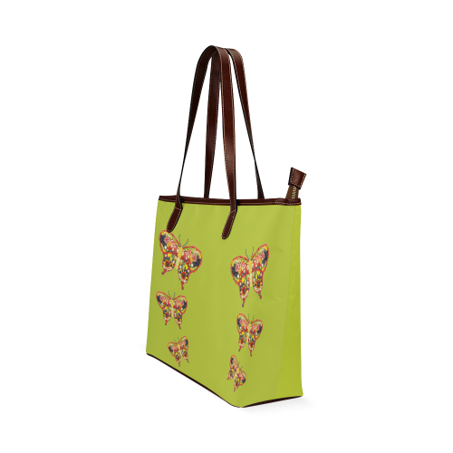 Dancing Butterflies Veggieart Vegan Shoulder Tote Bag (Model 1646)