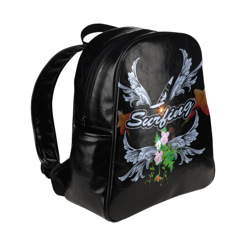 Sport, surfing with damask Multi-Pockets Backpack (Model 1636)