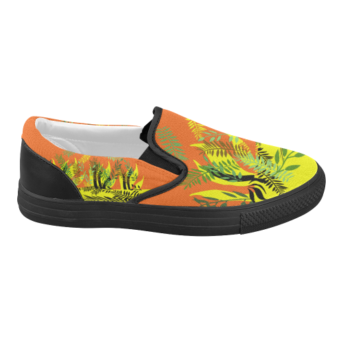 Tropical Heat Wave Women's Slip-on Canvas Shoes (Model 019)