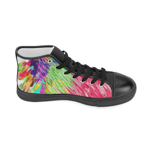 Paint splashes by Artdream Women's Classic High Top Canvas Shoes (Model 017)