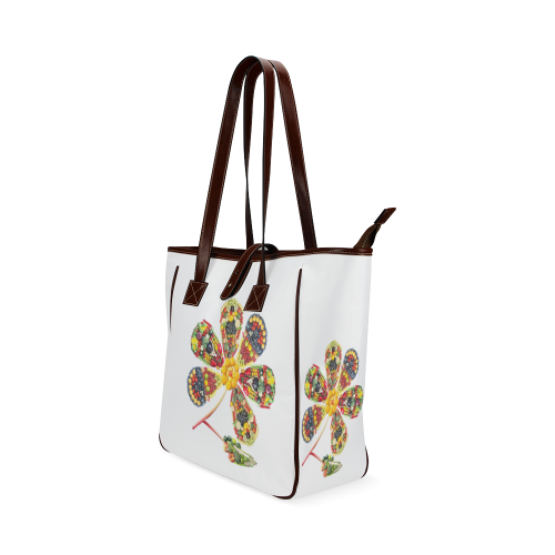 POWER FLOWER Fruits Vegetables Vegan Think Green Classic Tote Bag (Model 1644)