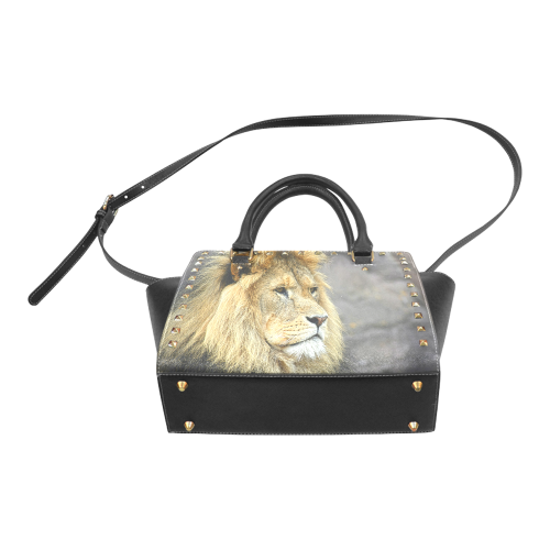 Majestic Lion Rivet Shoulder Handbag (Model 1645)